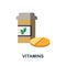 Vitamins flat icon. Color simple element from nutrition collection. Creative Vitamins icon for web design, templates