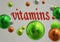 Vitamins, minerals, fiber, healthy food chemistry substance