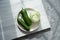 Vitamins and trace elements in yoghurt cream with cucumbers with green peas