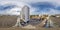 VITEBSK, BELARUS - AUGUST, 2018: full seamless spherical hdri panorama 360 degrees angle view on roof of building overlooking old