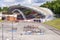 Vitebsk, Belarus- June 17, 2022 : Summer amphitheater in Vitebsk. Amphitheater is traditional scenic platform for
