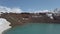 Viti crater geothermal lake and Oskjuvatn lake in Askja caldera, Iceland