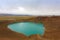 Viti crater with green water lake inside, Iceland