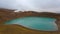 Viti crater with green water lake inside, Iceland