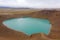 Viti crater with green water lake inside, Iceland