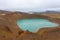 Viti crater with green water lake inside, Iceland