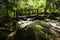 Vitosha Natural Park near Sofia, Bulgaria. The Golden Bridges area. Water stream landscape