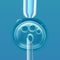 In vitro fertilization IVF , the egg ovum , pipette and pipe vertical