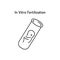 In Vitro Fertilization Vector Logo. Fetus in Test Tube Symbol