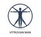 Vitruvian man icon, logo in trendy design style, man icon, man, people vector icon simple and modern flat symbol