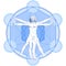 Vitruvian Man with Metatron Background