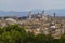 Vittorio Emanuele monument and churches domes in Rome.