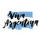 Viva Argentina independence day Phrase Vector flag Lettering Calligraphy