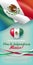Viva La Independencia Mexico card in vector design