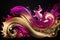 Viva magenta abstract psychic wave background