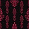 Viva Magenta color elegant abstract seamless pattern, isolated on dark brown background. Decorative texture for design