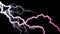 Viva magenta color of thunder bolt zap effect animation