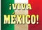 Viva Mexico! Banner with Mexican Flag Background