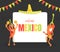 Viva Mexico Banner Template with Cute Funny Peppers Characters and Place for Text, Traditional Mexican Holiday Poster