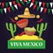 Viva mexico card cartoons