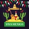 Viva mexico card cartoons