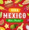 Viva Mexico fiesta party food and drink background