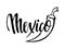 Viva Mexico. Hand drawn lettering phrase isolated on white background. Design element for advertising, poster, announcement, invit