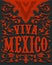 Viva Mexico - mexican holiday poster - western style