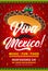 Viva Mexico vector flyer with mexican symbols