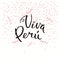 Viva Peru lettering quote
