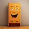 Vivacious Wall Mounted Wardrobe With Smiling Cartoon Face