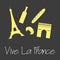 Vive la France celebration symbols simple banner eps10