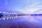 Vivekananda Bridge Over River Hooghly At Blue Hour Kolkata West Bengal India