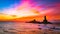 Vivekananda Rock memorial in the trinity of seas, kanyakumari, southern most Peninsular tip of India