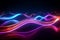 Vivid 3D neon lights abstract laser lines in UV spectrum