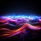 Vivid 3D neon lights abstract laser lines in UV spectrum