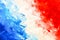 Vivid abstract interpretation of French flag, dynamic brushstrokes in blue, white, and red