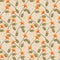 Vivid autumn flower seamless pattern