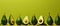 Vivid avocados in striking array against a minimalist vibrant green backdro