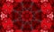 Vivid blood red fractal kaleidoscope, digital artwork for creative graphic design