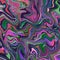 Vivid bold multicolor abstract layered marbled wavy pattern