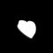 Vivid bright light white heart on black dark background. For your love, heartbroken, lonely concepts, such as Valentine, divorce,