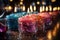 Vivid candles line up to create a joyful banner of birthday celebration