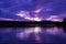 Vivid cloudy purple Sunrise Seascape Australia