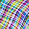 Vivid color plaid squares pattern with criss-crossing thick and thin lines