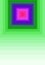 Vivid Color Pyramid with Gradient Green Multiple Layers Square Frame