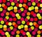 Vivid colorful random polka dot seamless pattern