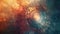 Vivid cosmic nebula background with fiery orange and cool blue tones