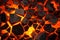 Vivid Fiery Lava Stones Background Texture - Vibrant Voronoi Block Abstract Design