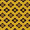 Vivid Gold decorated moroccan seamless pattern with cute floral designs